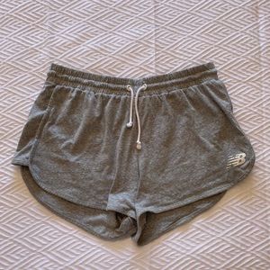 New Balance Gray Cotton Athletic Shorts - Size Medium